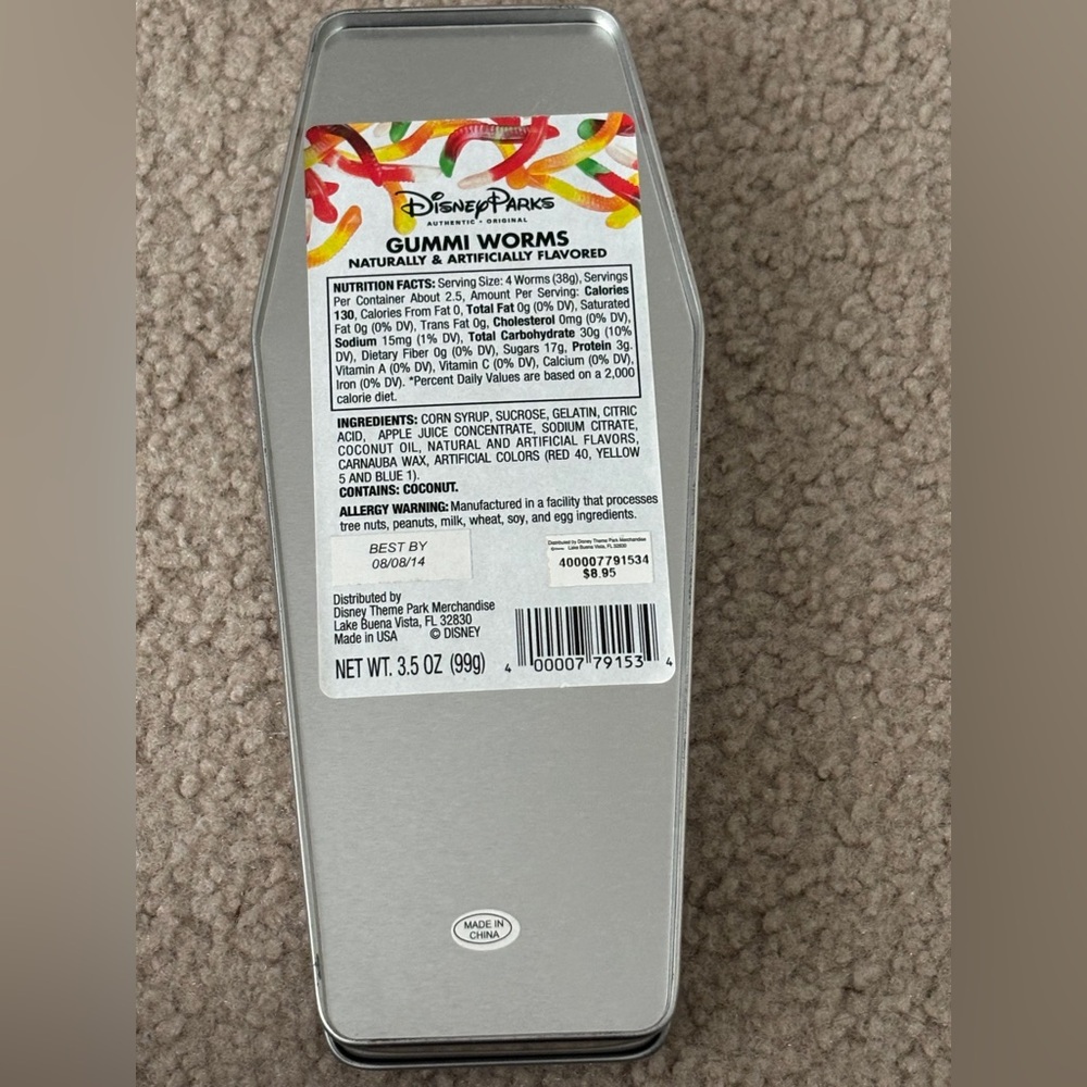 Disney Parks Goofy Coffin Gummi Worms Tin, 2013, Empty Halloween - Picture 6 of 7